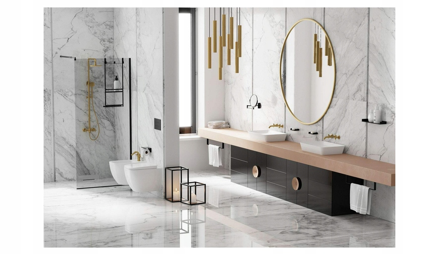 Deante Temisto bateria bidetowa stojąca mosiądz BQTM31D Marka Deante