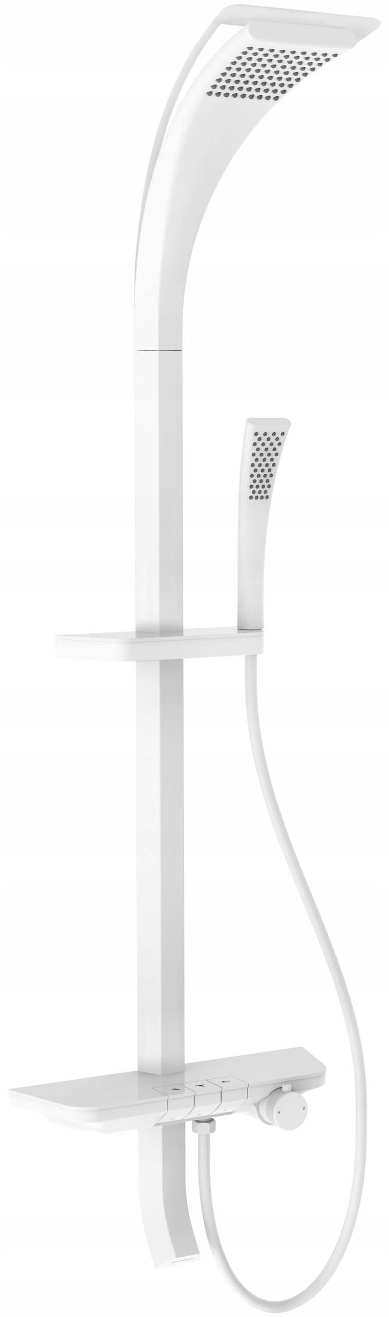 Mexen Sonic Biela Sprchová Sada s Dažďovou Sprchou a Batériou