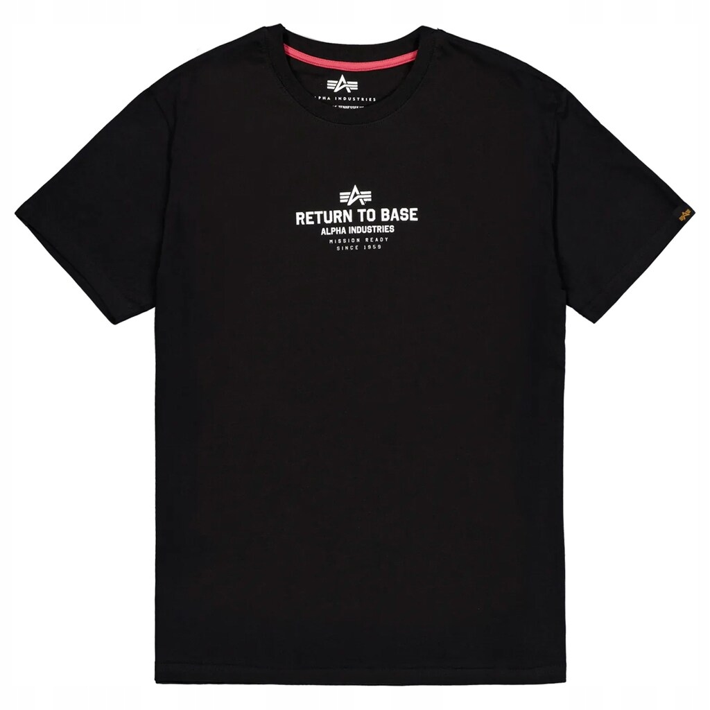 Tričko bavlněné tričko Alpha Industries Return to Base Black L