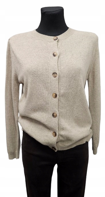 Klasický Kardigan S Kašmírem Cashmere Blend S Knoflíky béžová Italia
