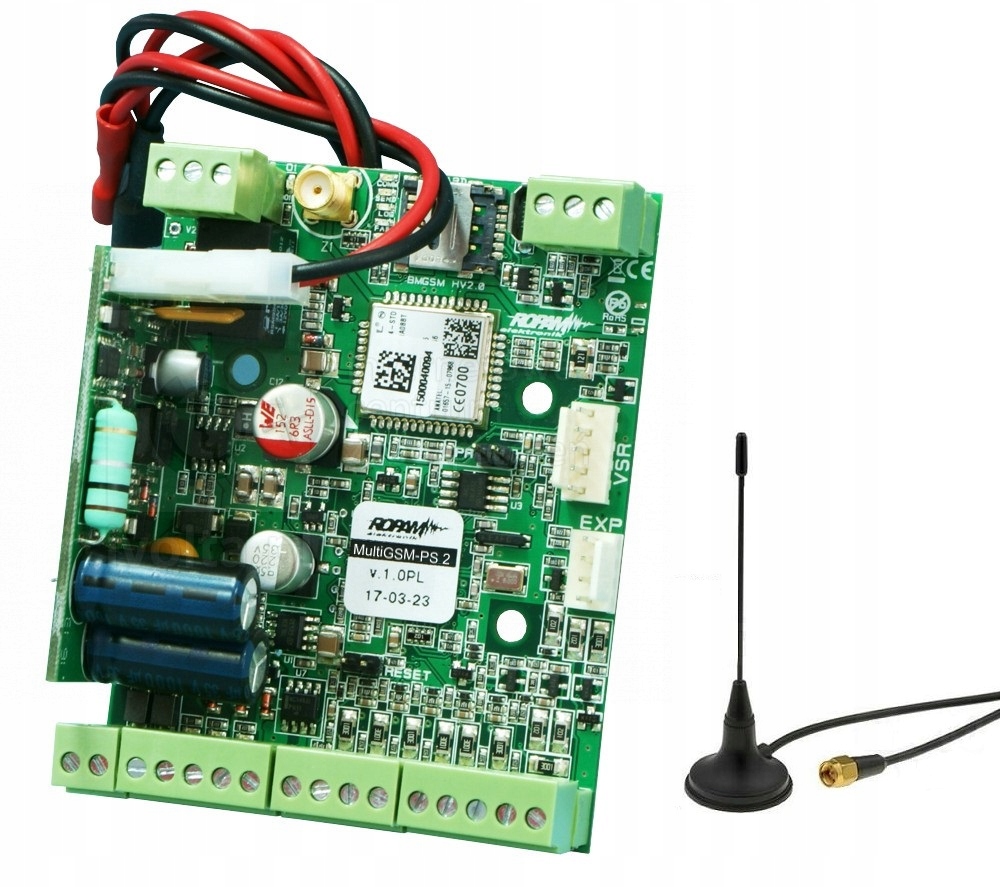 Moduł powiadomienia sterowania Ropam GSM MultiGSM-PS 2 z zasilaczem Antena