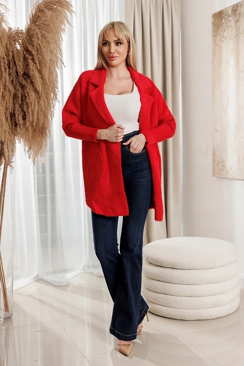 Vlněný Přehoz Alpaka 7108 Červený Univerzální