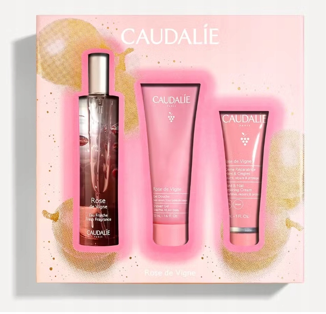 Caudalie Zestaw prezentowy Rose de Vigne perfum 50 ml żel krem do rąk