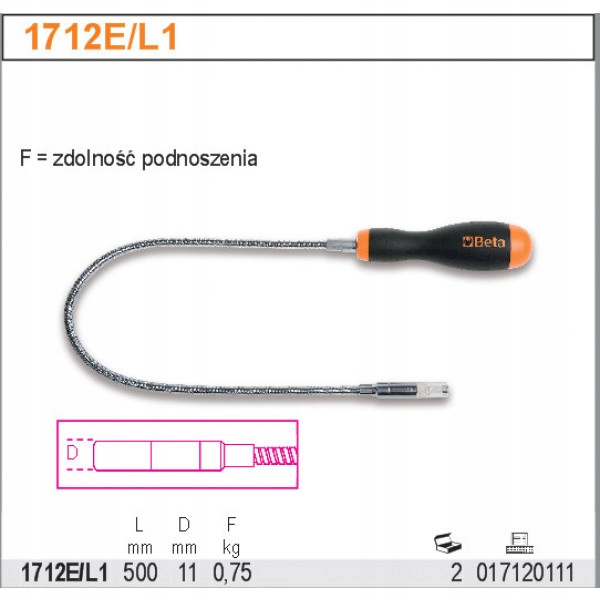 Chwytak magnetyczny gietki Beta 1712E L1 Producent code 1712E L1