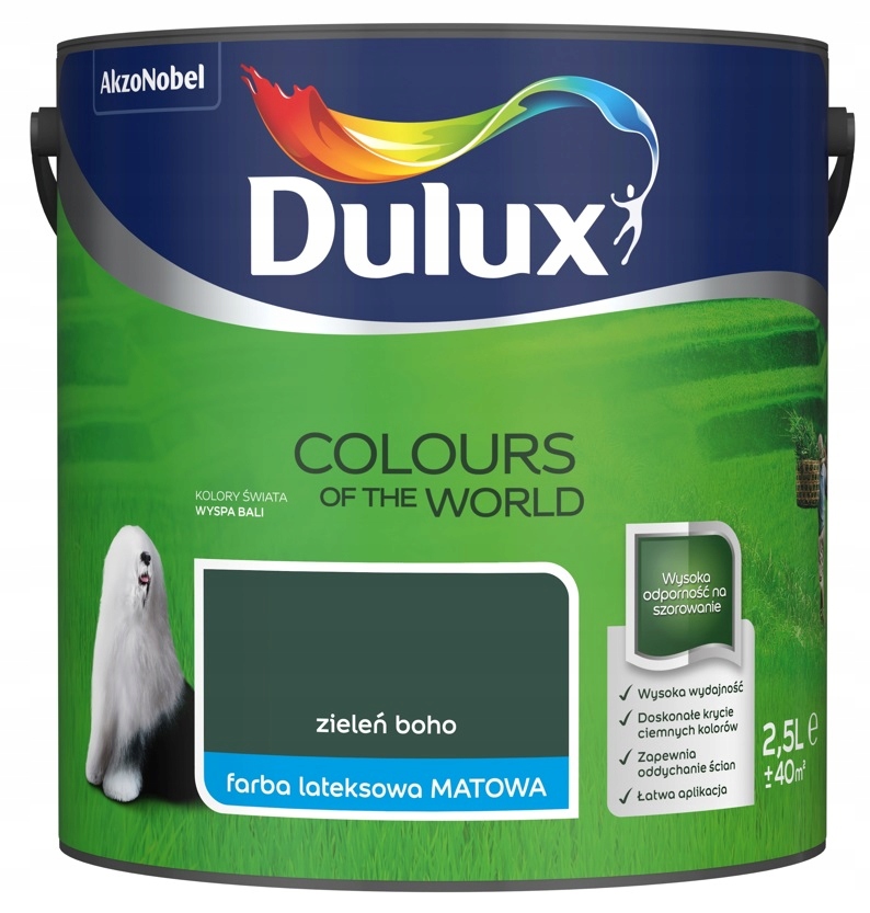 

Farba Dulux Świata- zieleń boho, 2.5l