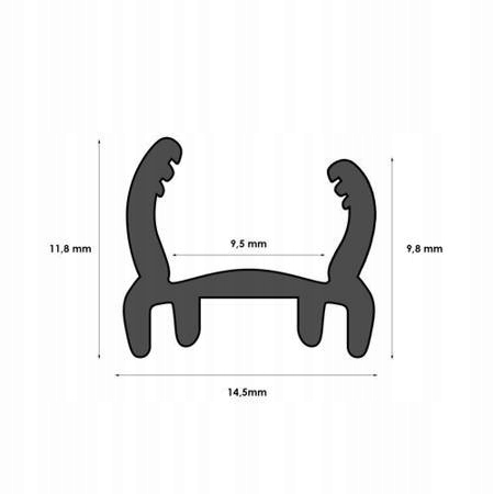 Listwa Progowa Dylatacyjna Elastyczna Do Łuków 12m DĄB ZAMKOWY Profil B Materiał PCV