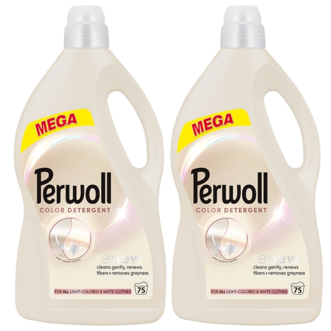 Levně Perwoll Renew Light Colors Tekutý prací prostředek 3,75 l (75 praní) x2