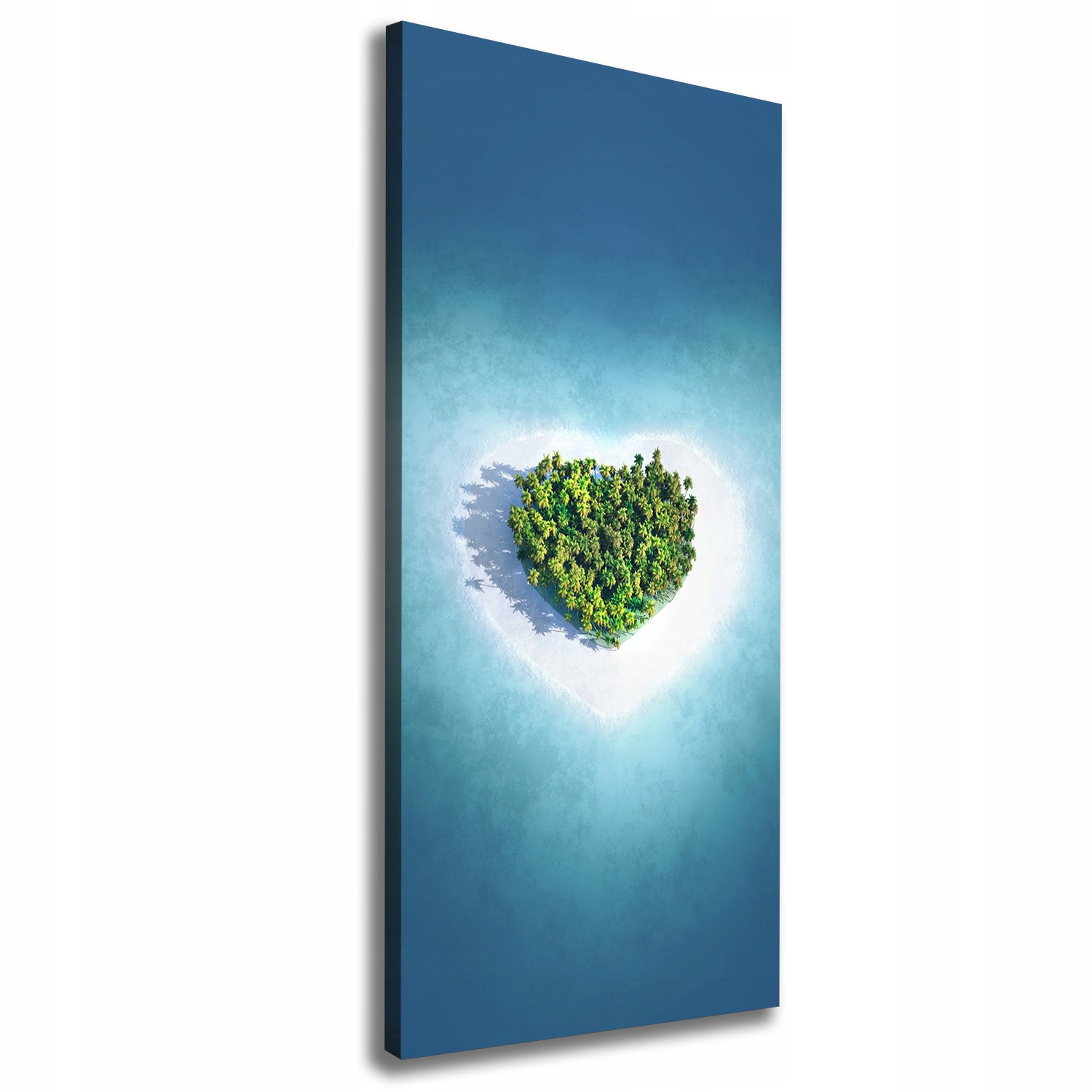 

Foto obraz na płótnie Plaża kształt serca 50x125cm
