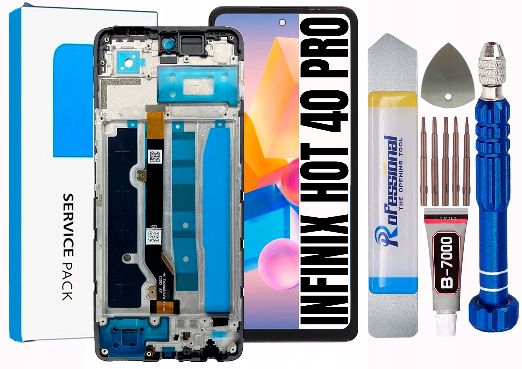 Displej Pro Infinix Hot 40 Pro Originál LCD Rámeček