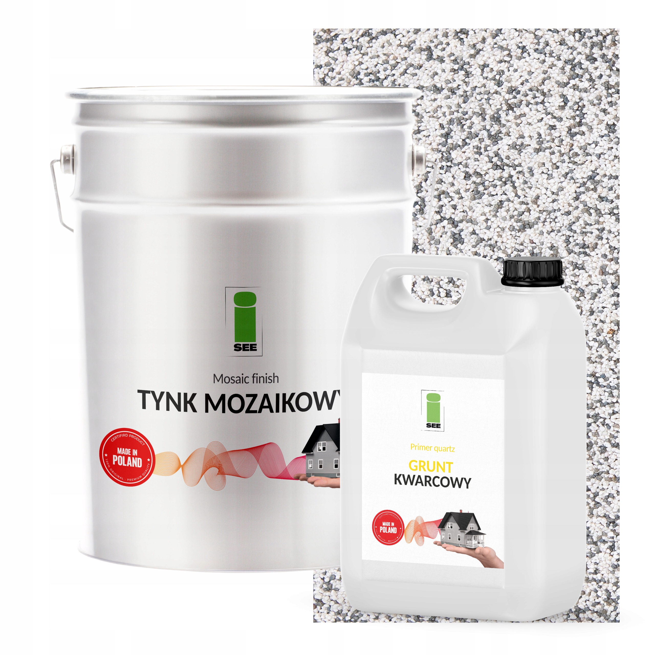 Mozaiková Omietka Svetlá 25 Kg Základný Náter Vo Farbe Sada Na 6,6 m2