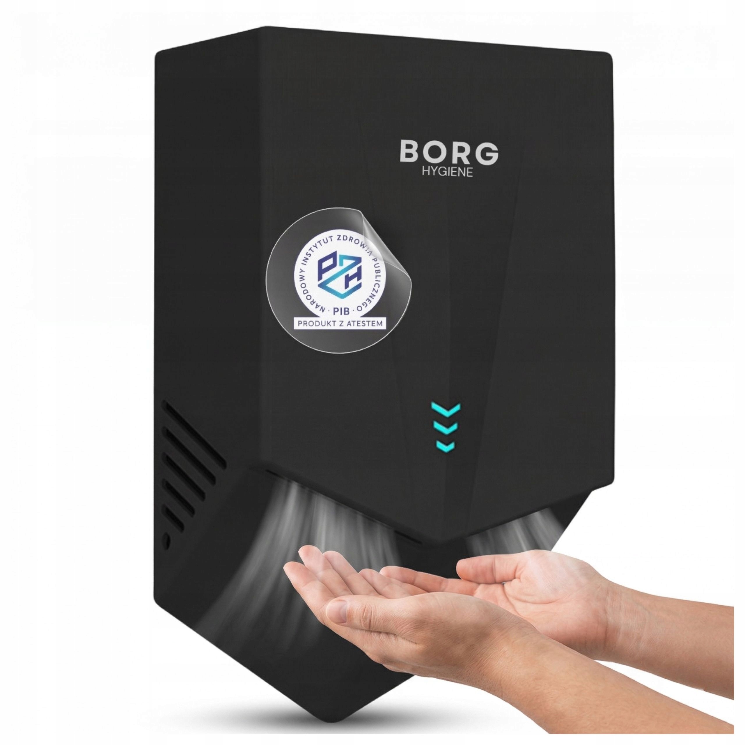 Sušička rukou Automatická Výkonná 1300W Borg V-Blade Abs Černá 540 km/h