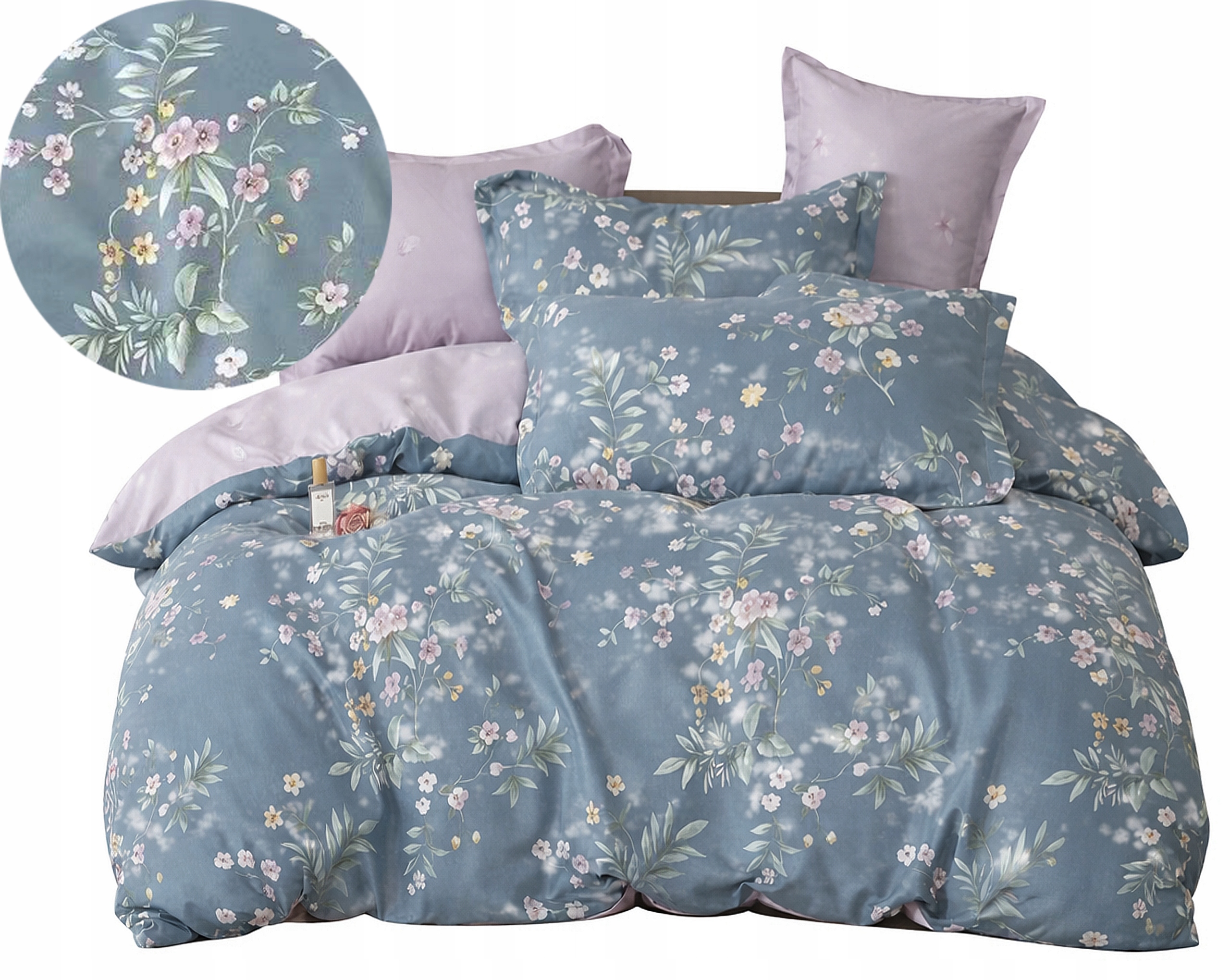 Povlečení Flanela 200x220 2 povlaky 70x80 na zip, teplé, vlnité, květinové