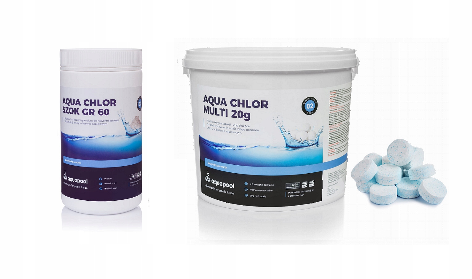 

Chlor Multitabletki 6w1 20g 3kg + Chlor Szok 1 kg