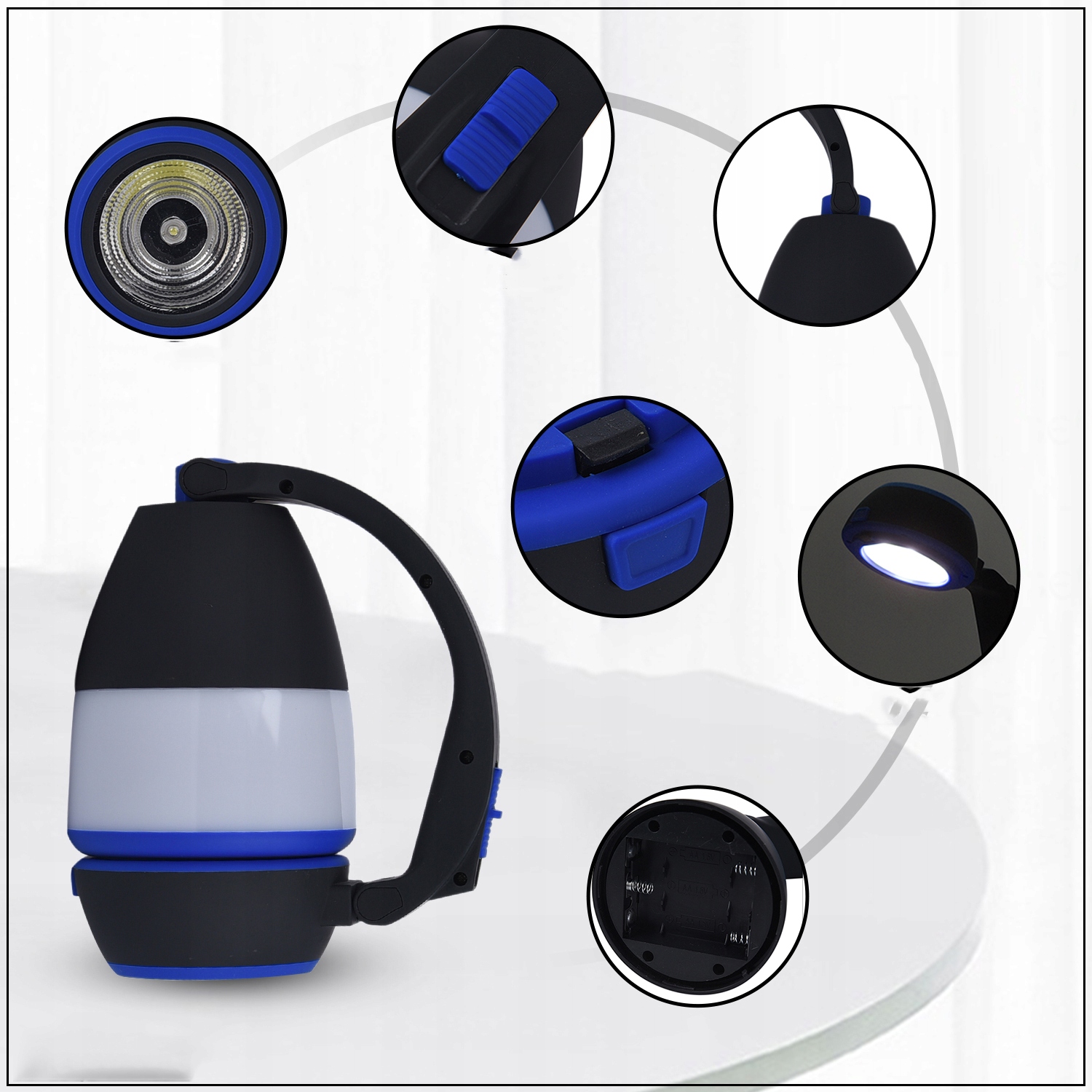 SŁONECZNA LAMPA TURYSTYCZNA PRZENOŚNA USB 4W1 Moc 10 W