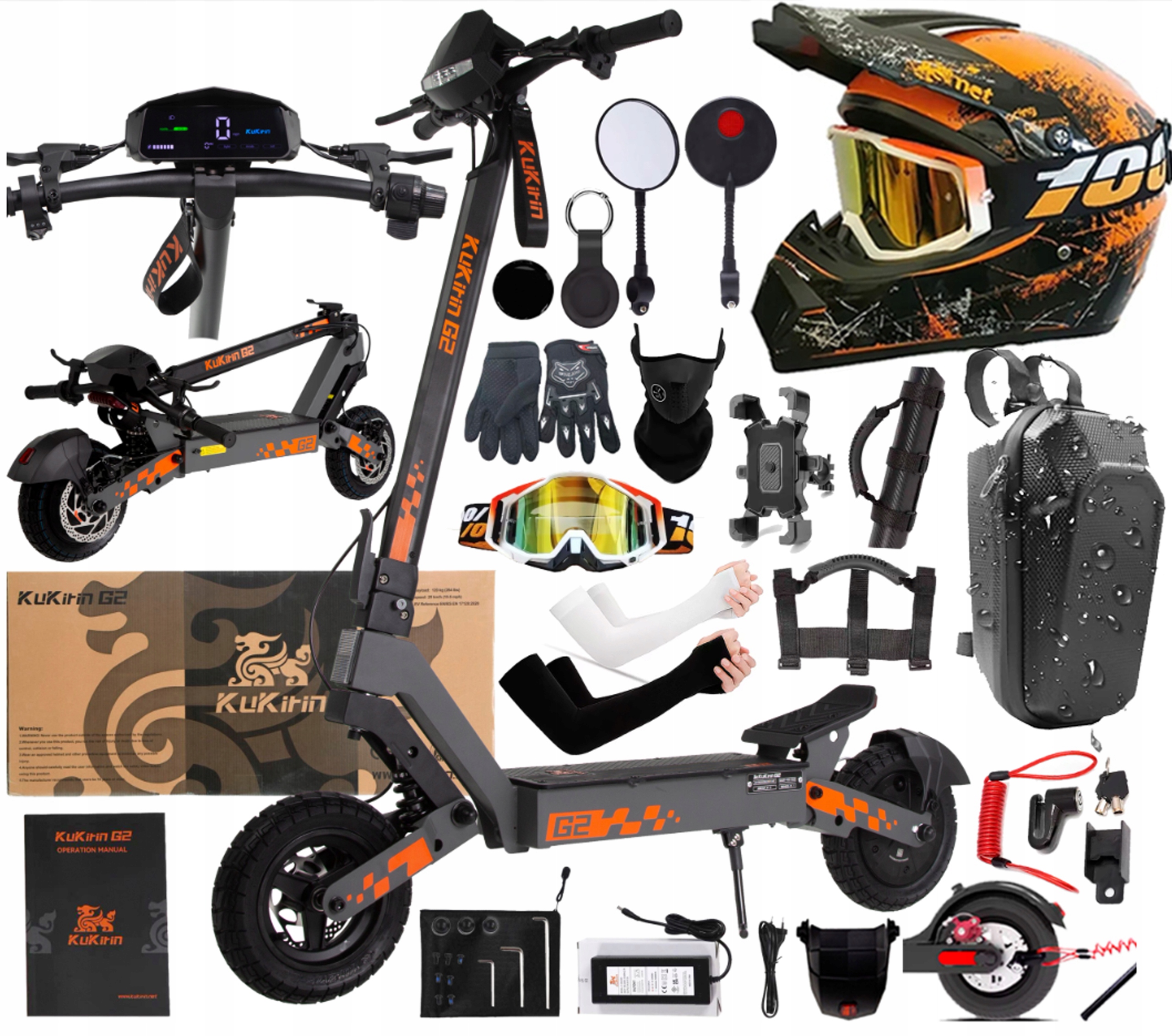 KuKirin G2 Skládací Elektrická Koloběžka 48V 15Ah 1200W, 45 km/h, dojezd 55 km 11 dárků