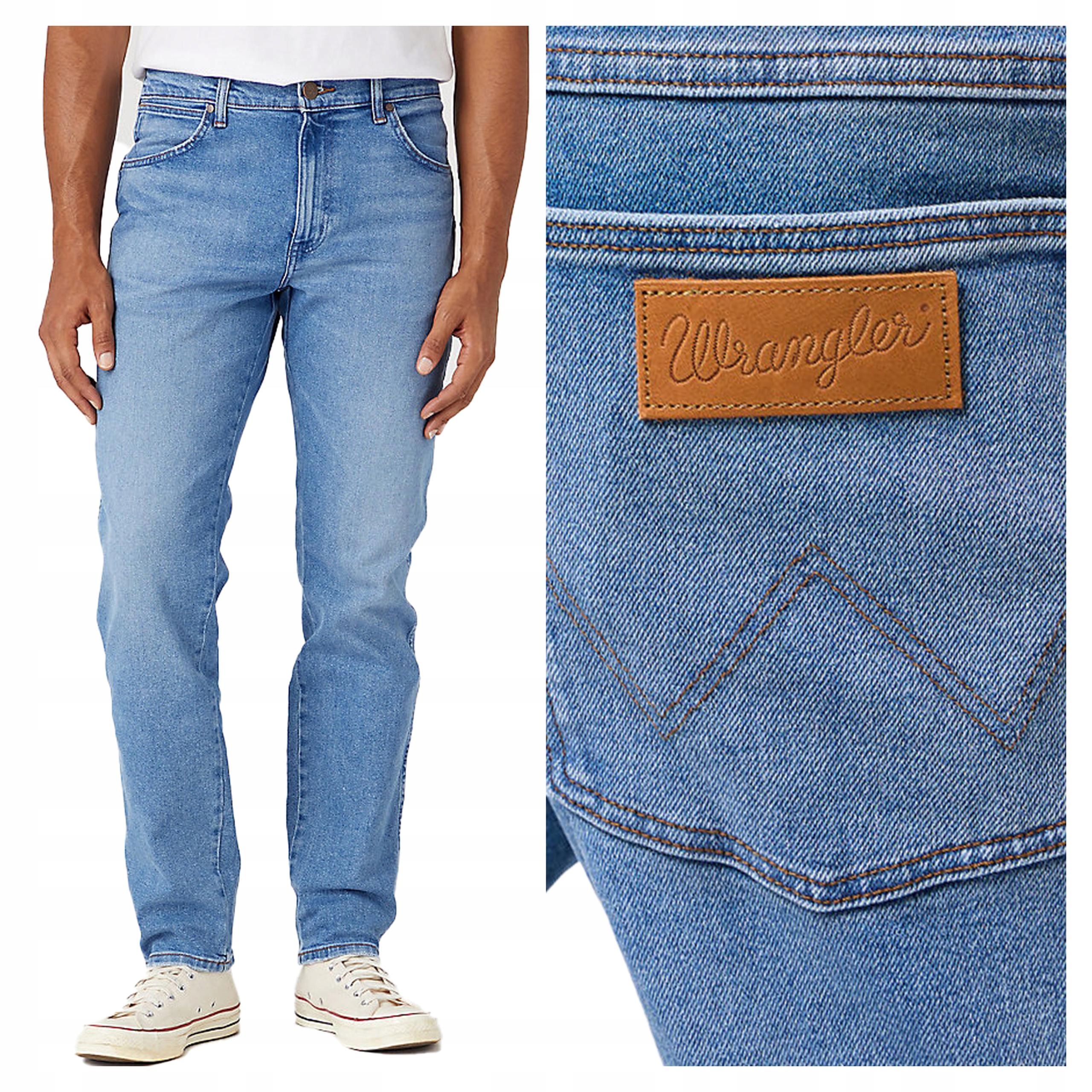 Pánské jednoduché džínové kalhoty Wrangler River 33/34