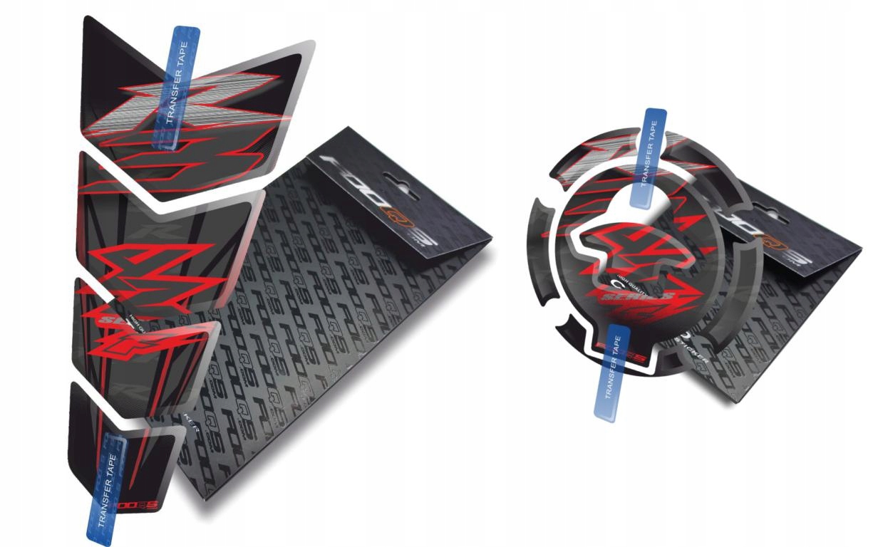 Tank-pad Cap-pad od firmy Fooqs Yamaha Yzf R3 R 3 Černá Červená