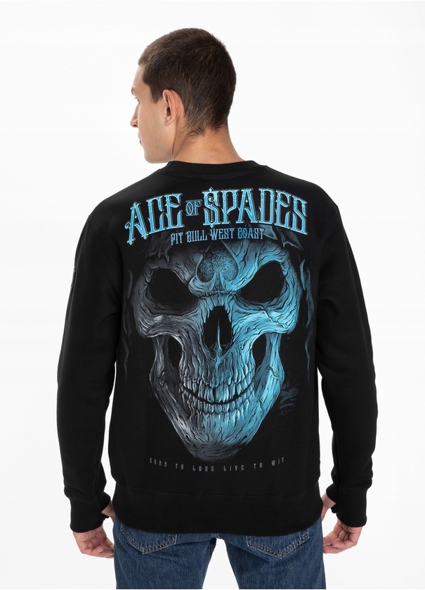 Mikina Pit Bull West Coast Blue Skull Crewneck XXXL