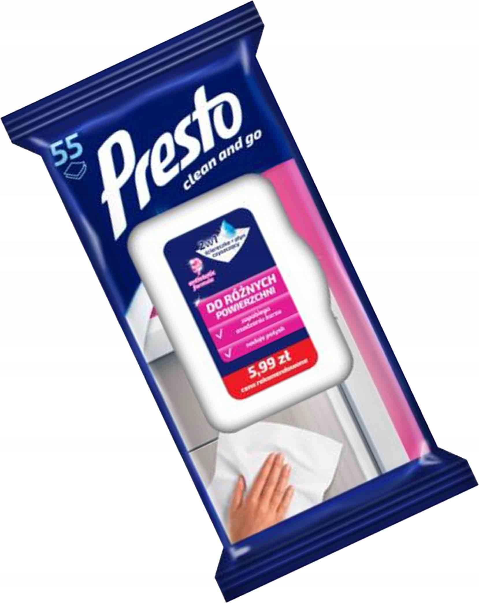 

Presto Ściereczki 55 sztuk Do Różnych Powierzchni
