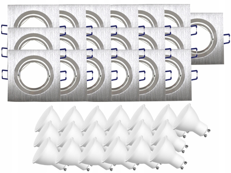 Zestaw Lampki Sufitowe Halogen 19x +Żarówki 10W