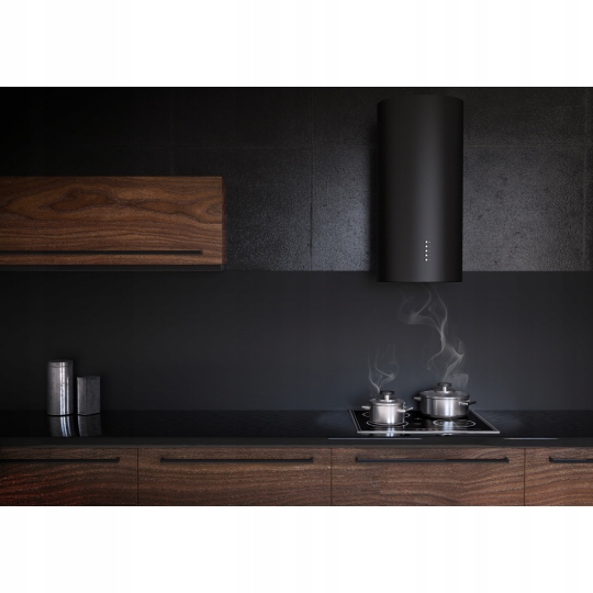 Okap tuba rura walec przyścienny VDB Stil czarny