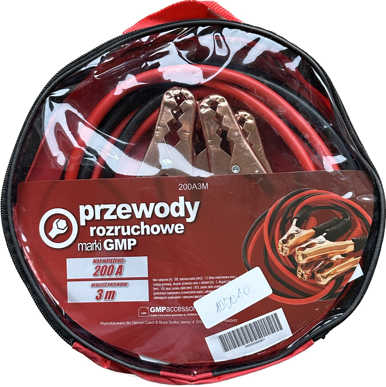 

Kable Rozruchowe 200A 3M. 200A3M Pole Przekroju Pr