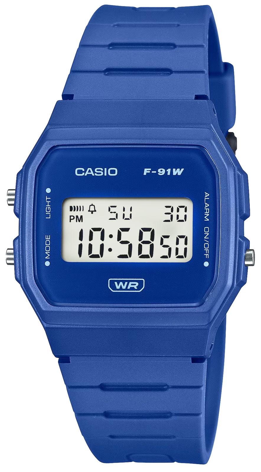 Originální Unisex Hodinky Casio F-91WB-2A1DF Modrá Retro Vintage Krabička