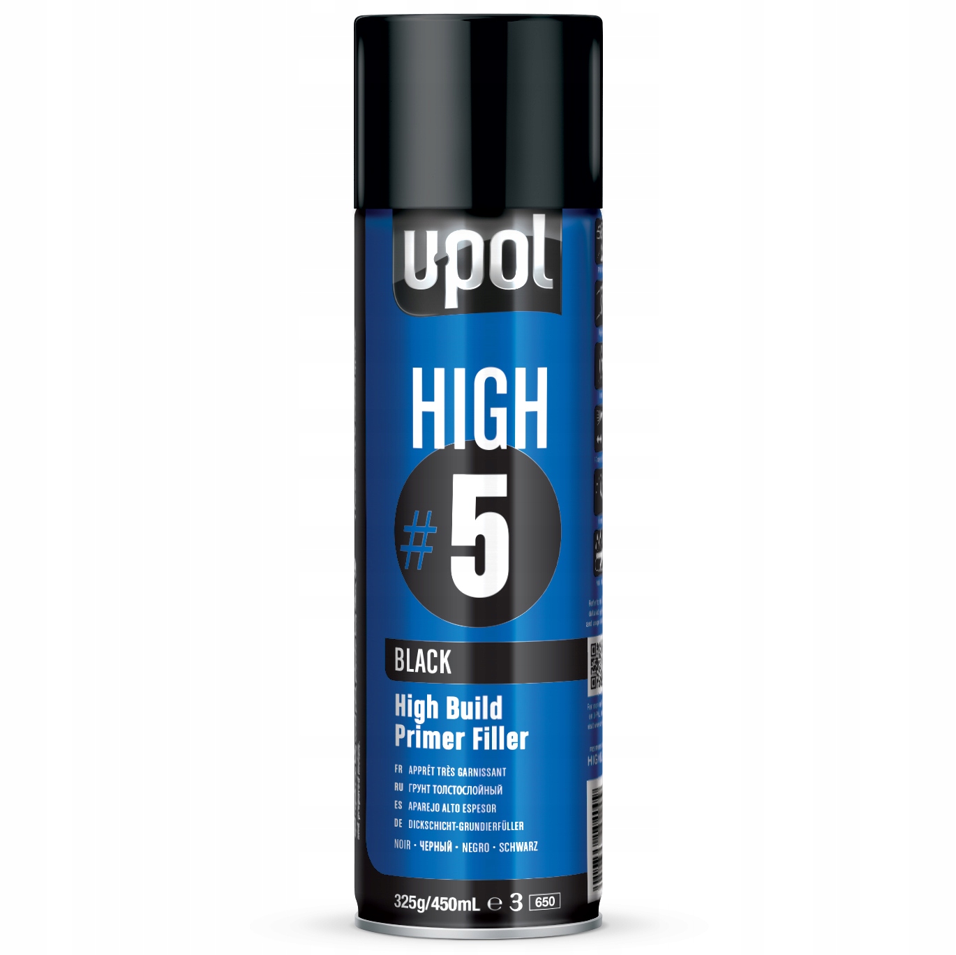 Upol High 5 High Build Primer Filler 450ml Podkład wypełniają. Black/czarny