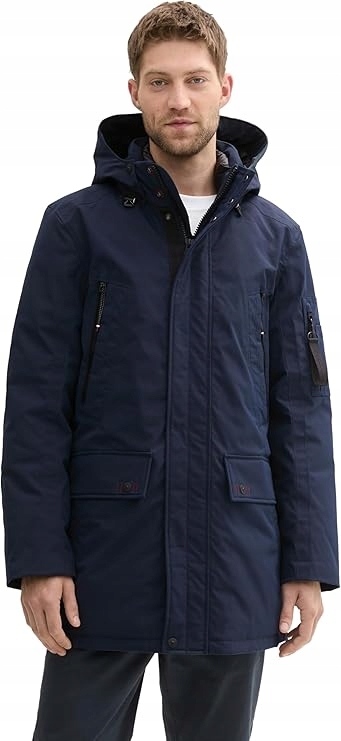 Tom Tailor Modrá Parka S Odnímatelnou Kapucí XL Jqf
