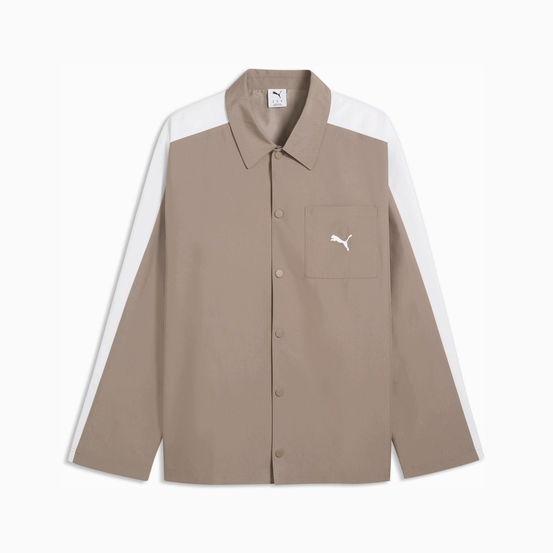 Pánská košile Puma T7 Relaxed Woven béžová 63836281 velikost M