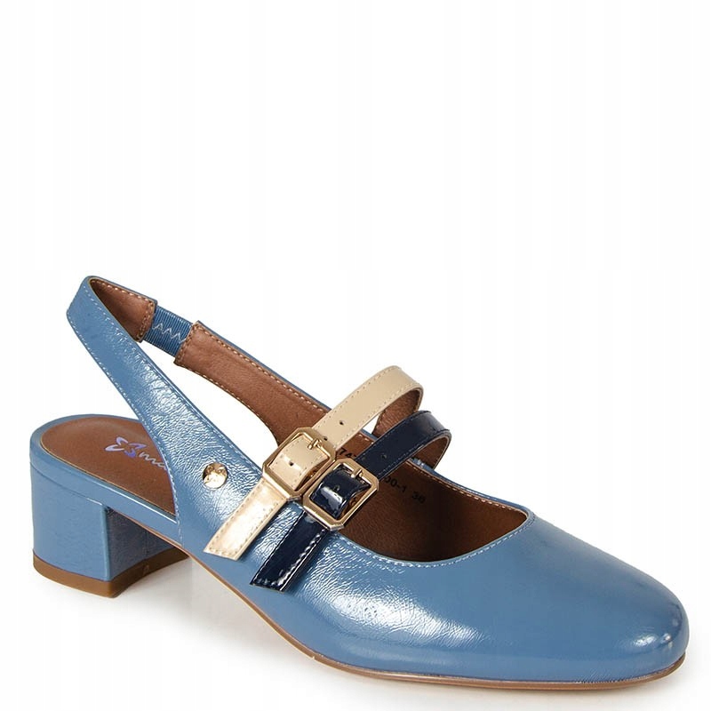 Maciejka K7475-06/00-1 Modré Kožené Lodičky 39