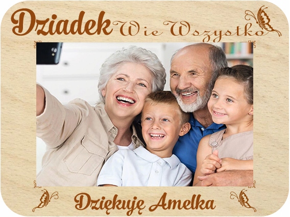 dla Dziadka ramka na zdjęcie kartka Imię