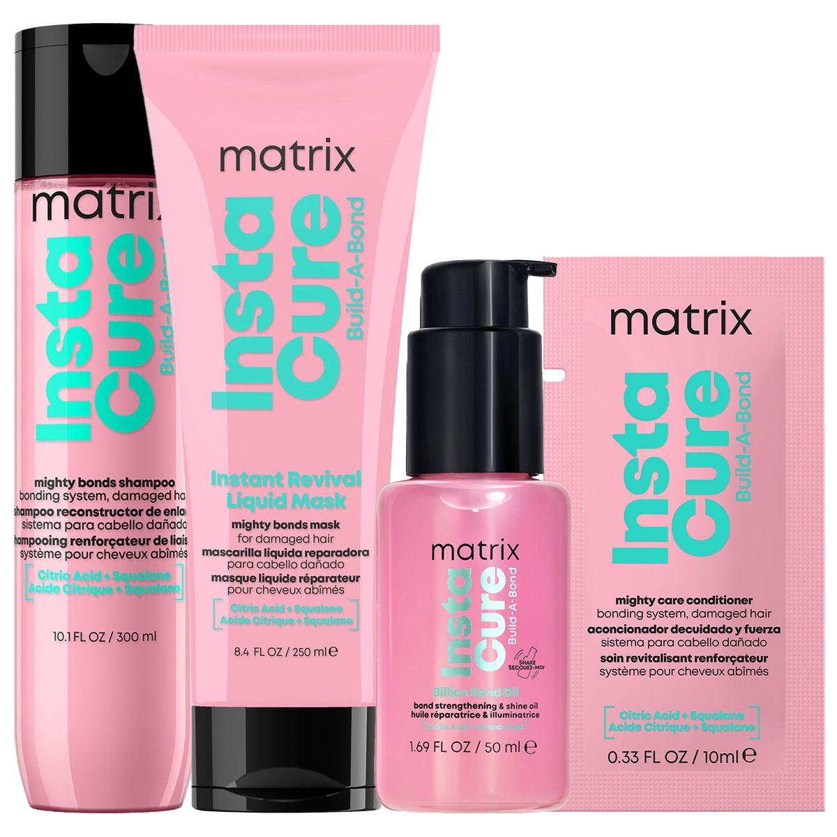 Matrix Instacure Build-A-Bond obnova vlasů šampon maska olej +dárek