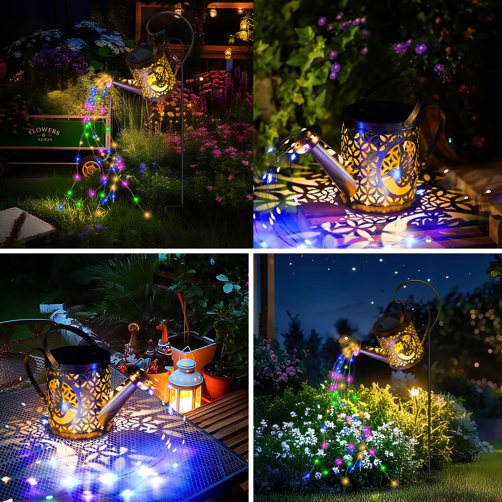 SOLAR Lampa Ogrodowa Konewka LED 8 Trybów Wodoodporna Vintage Dekoracja — miniatura 4