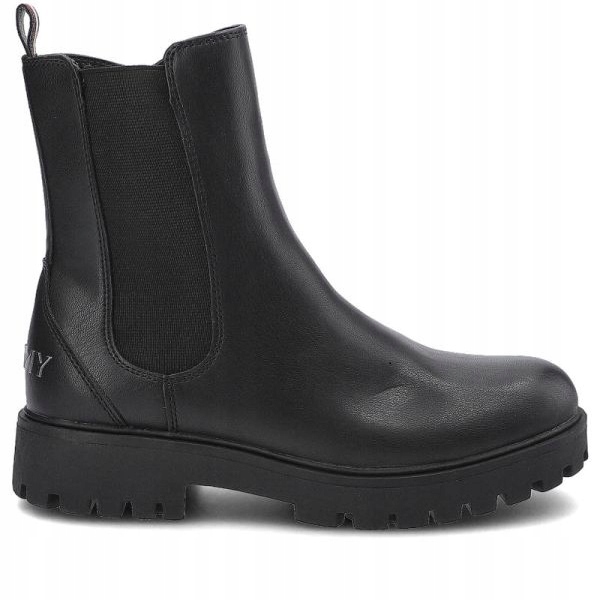TOMMY HILFIGER Chelsea boot black 36 czarne botki L64