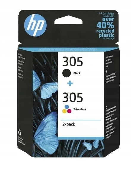 

Zestaw tuszy Hp 305 czarny kolor 3YM61AE 3YM60AE