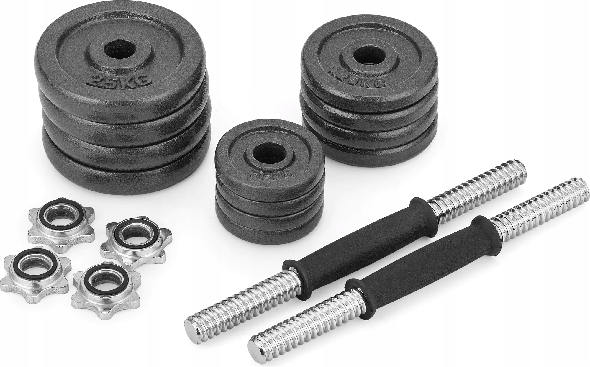 ZESTAW HANTLI ŻELIWNYCH 20KG HANTLE REGULOWANE Marka Gymtek