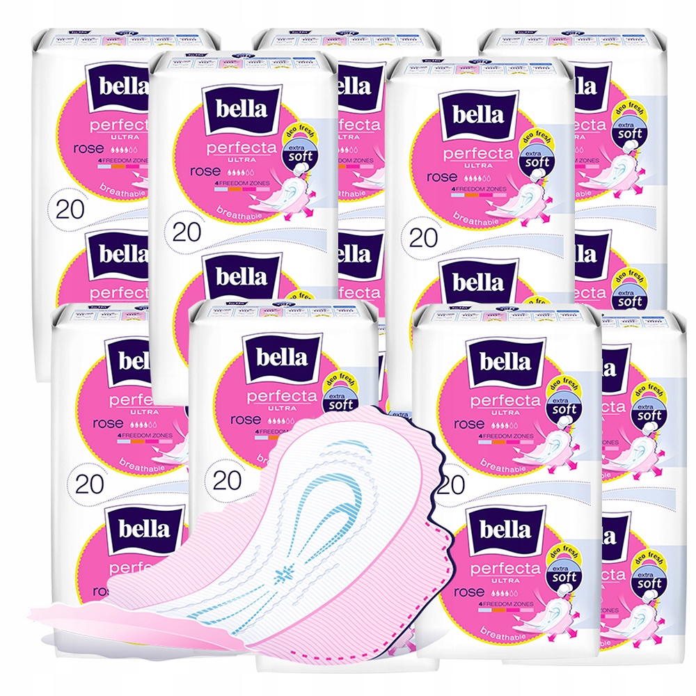 8X Podpaski Bella Perfecta Ultra Rose 20SZT=160SZT