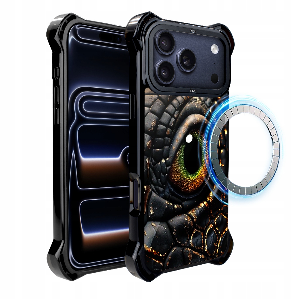 Pouzdro pro iPhone 17 Pro Max Ibizu DropGuard Ultra s MagSafe, Amber Dragon