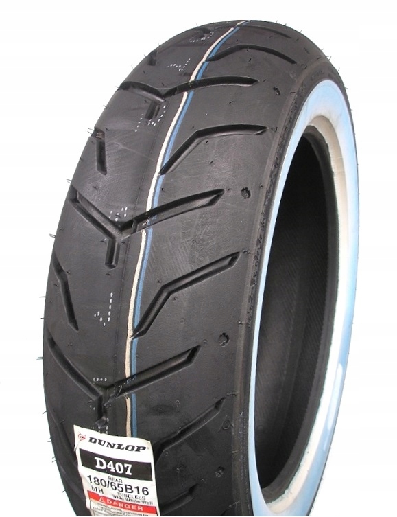 180 / 65B16 Dunlop D407 біла сторона HARLEY 180/65/16
