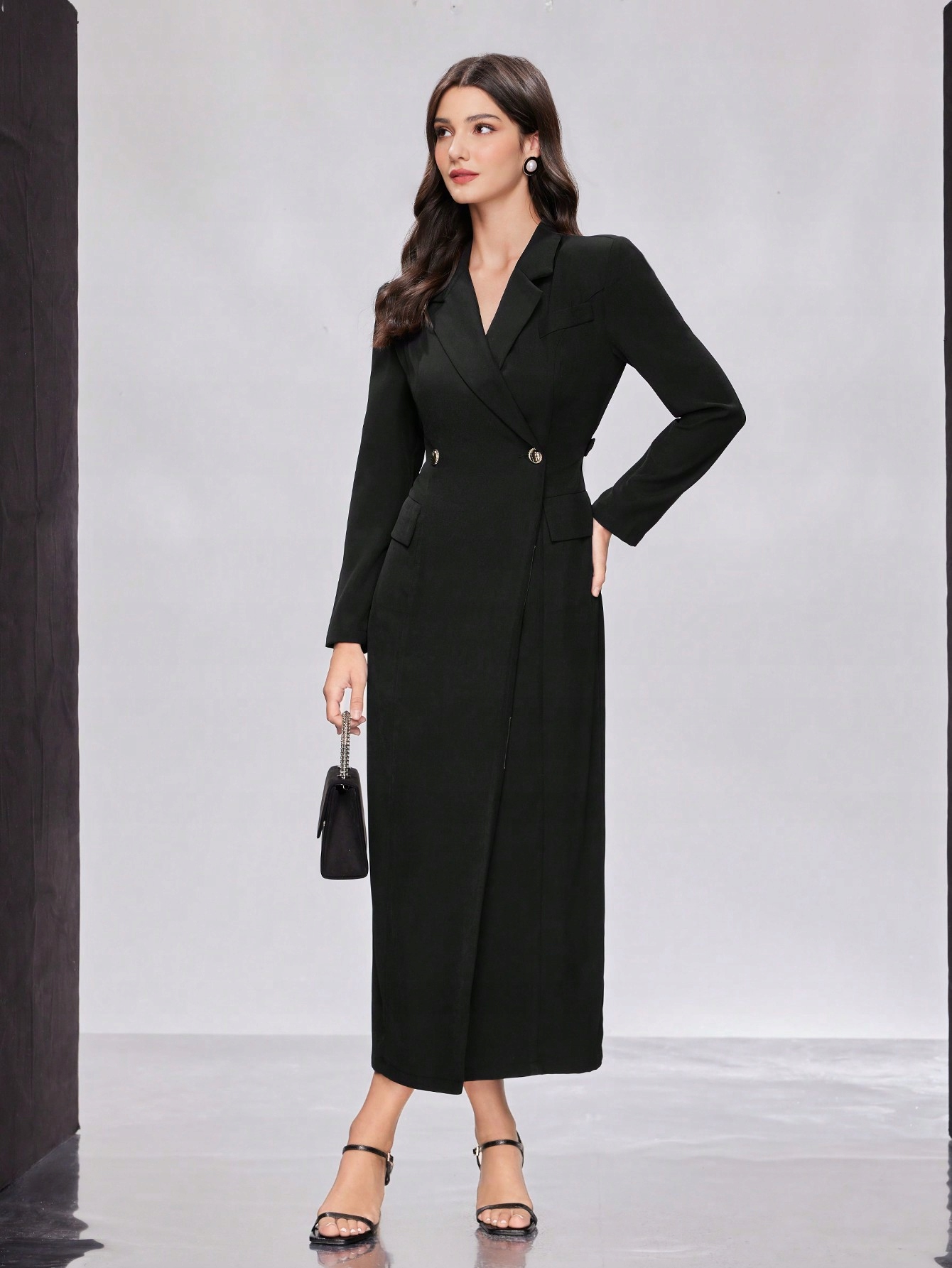 Šaty společenské sako Shein s vycpávkami na ramenou, velikost XL