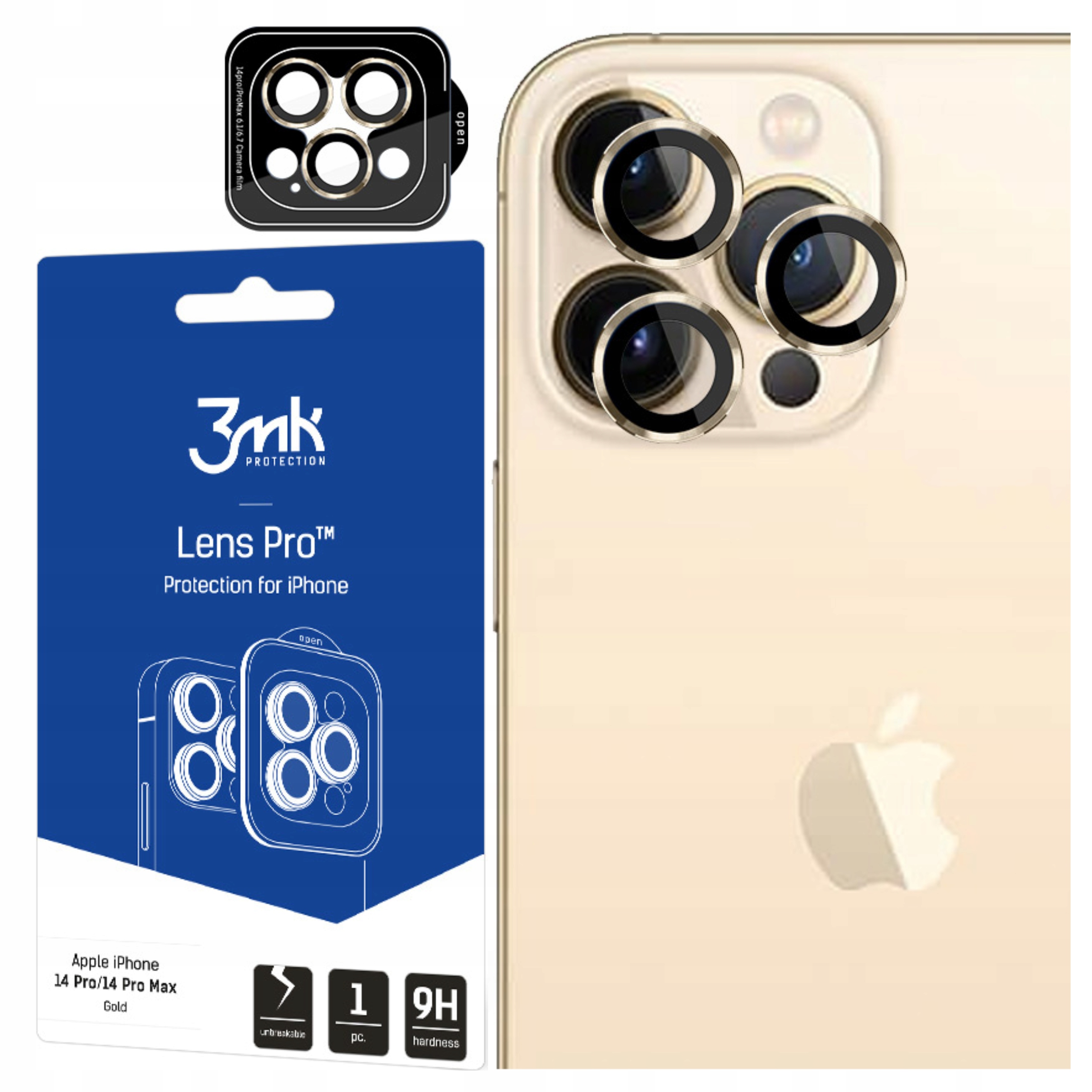 Apple iPhone 13 Pro/13 Pro Max 3mk Lens Protection Pro Gold
