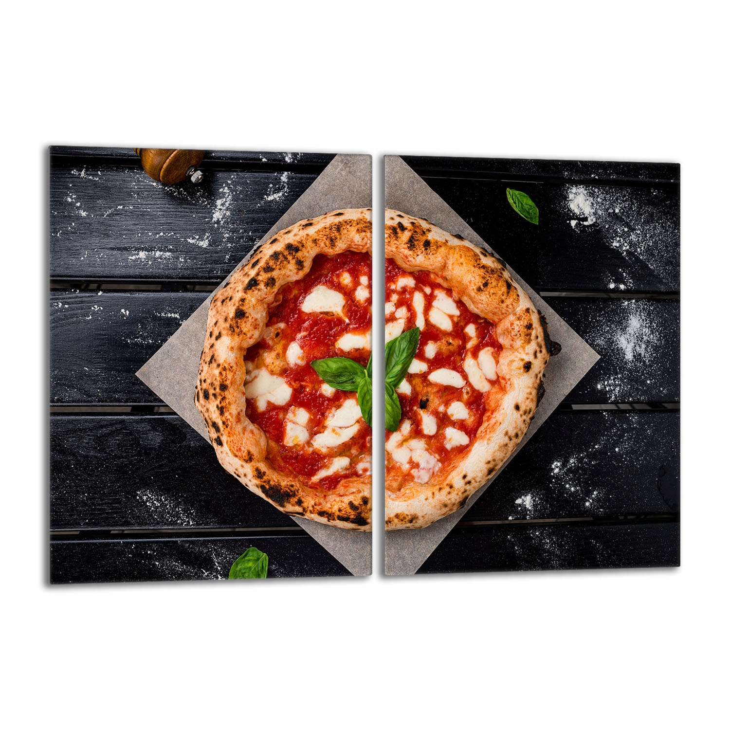 Skleněná ochranná deska na sporák 2x40x52 Pizza Do Kuchyně