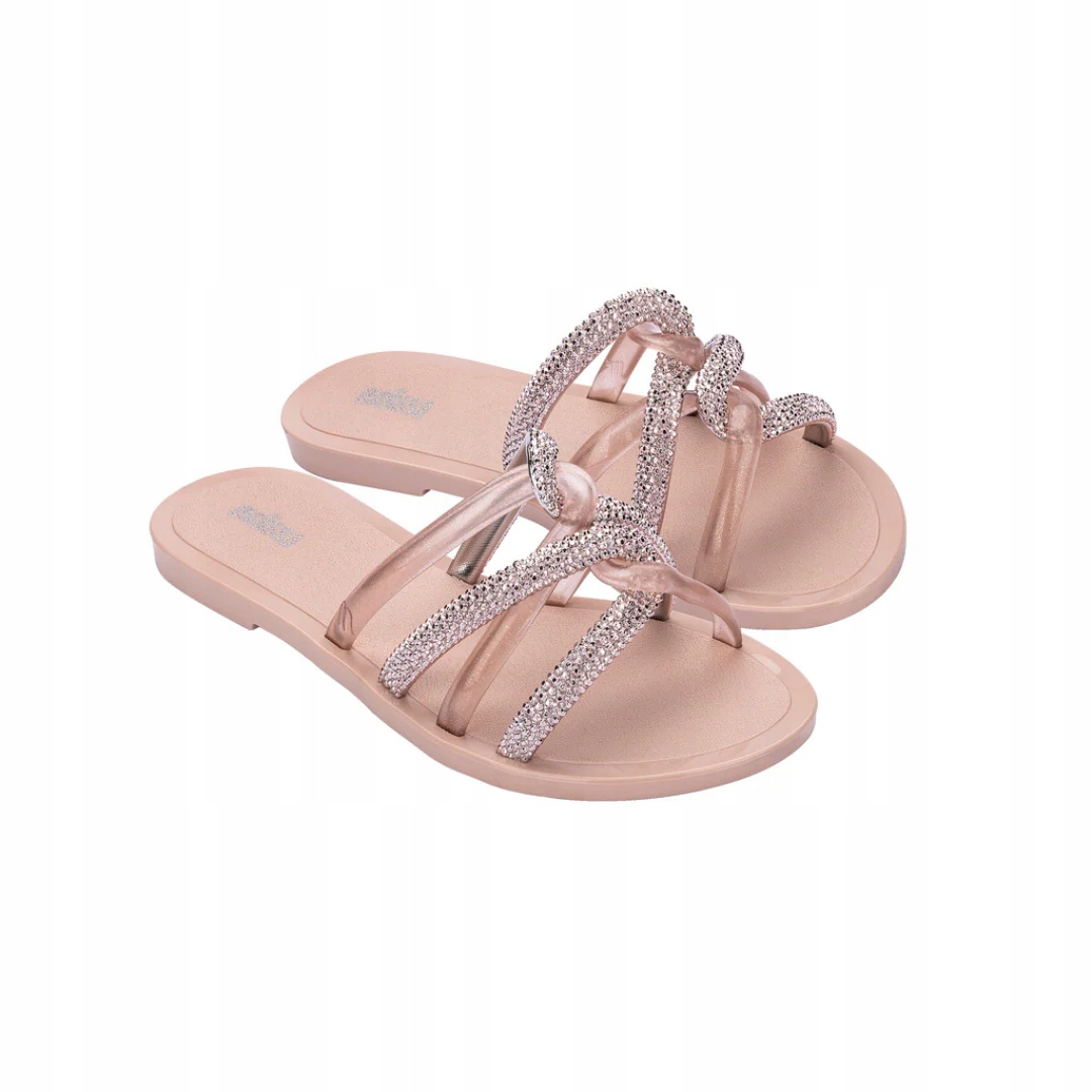 Melissa Shiny Ad Pink Glitter Nazouváky Dámské Růžové Brokátové 37