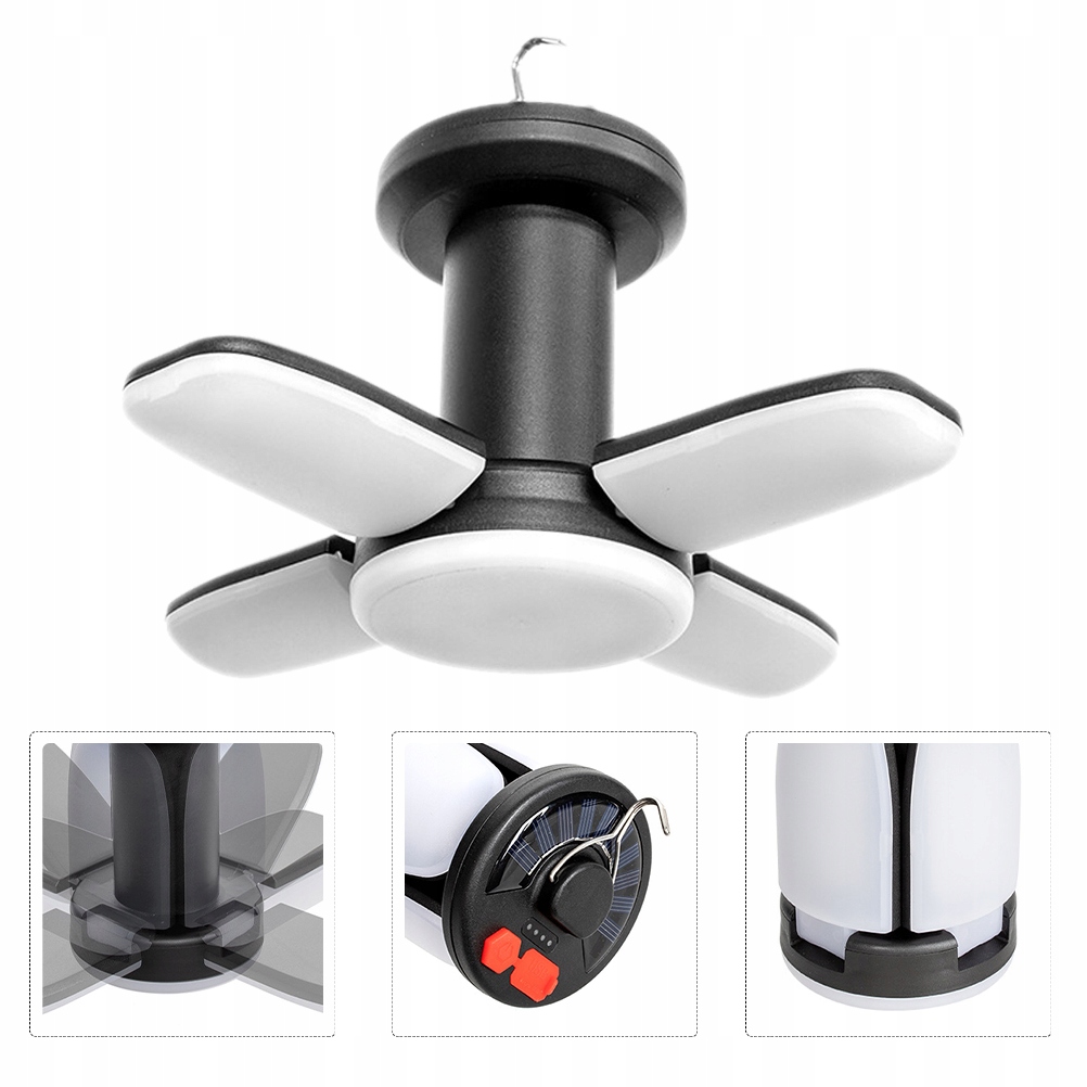 SŁONECZNA LAMPA DO NAMIOTU LED LAMPA KEMPINGOWA LAMPA AWARYJNA Moc 22 W