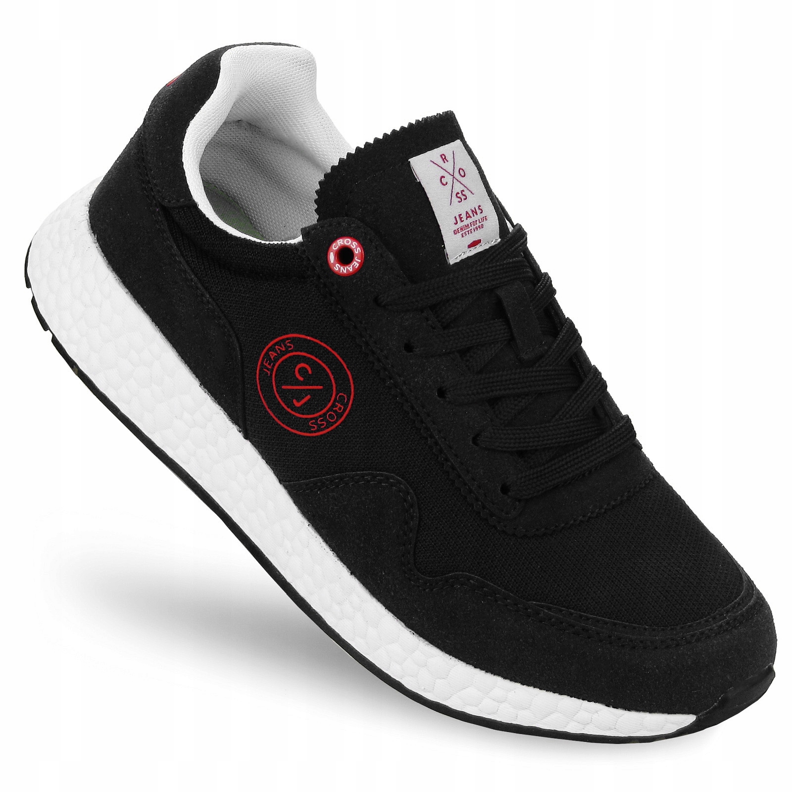 Buty męskie sneakersy wiosna czarne Cross Jeans sportowe FF1R4010 43