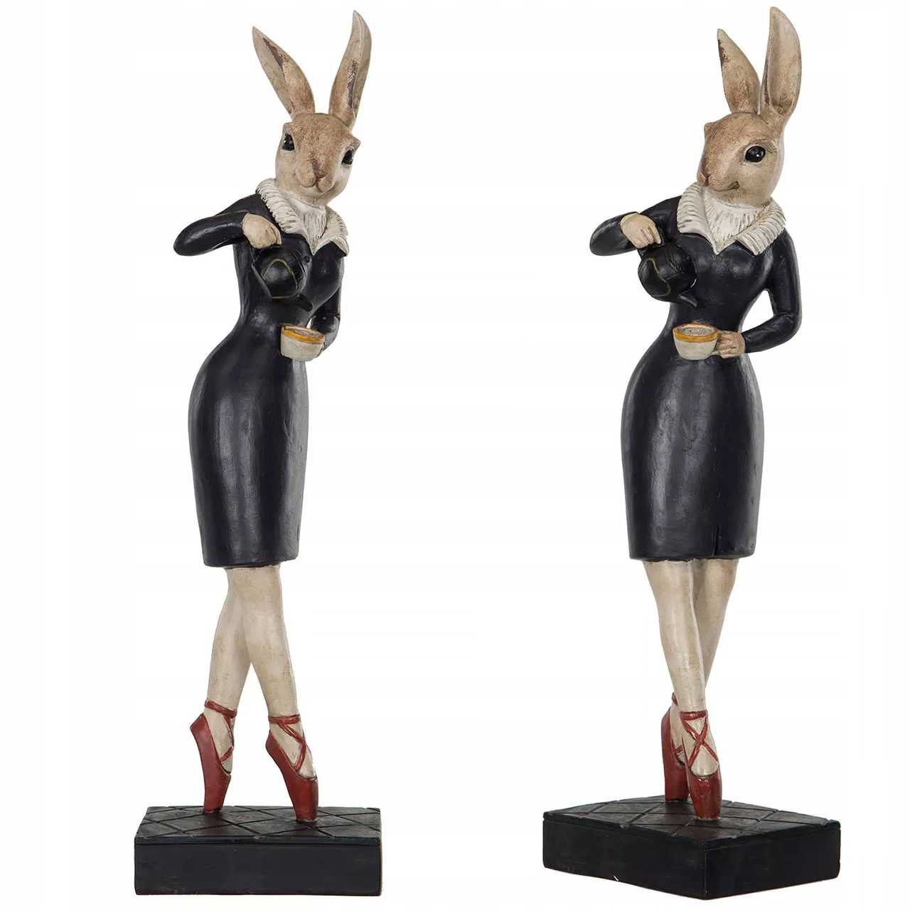 Dekorativní Figurka Žena Zajíc doplněk do obývacího pokoje ložnice