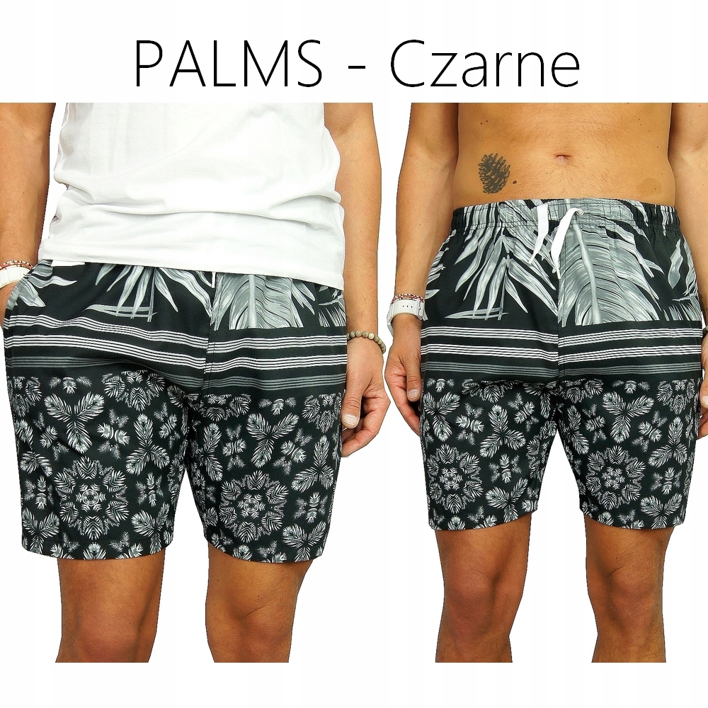 SPODENKI KĄPIELÓWKI MĘSKIE krótkie szorty WZORY, M Rozmiar M