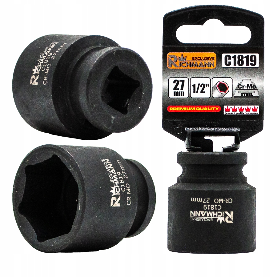 Nasadka Udarowa 1/2' 27 MM Krótka C1819
