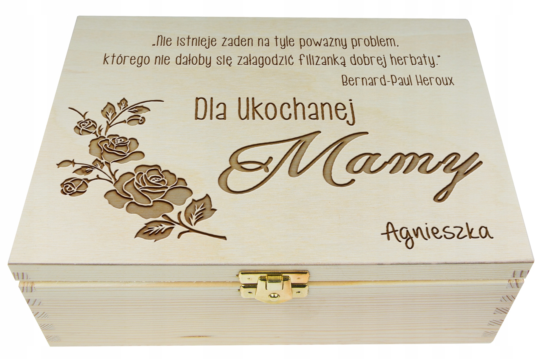 

Pudełko Na Herbatę Dla Mamy Z Grawerem Na Prezent